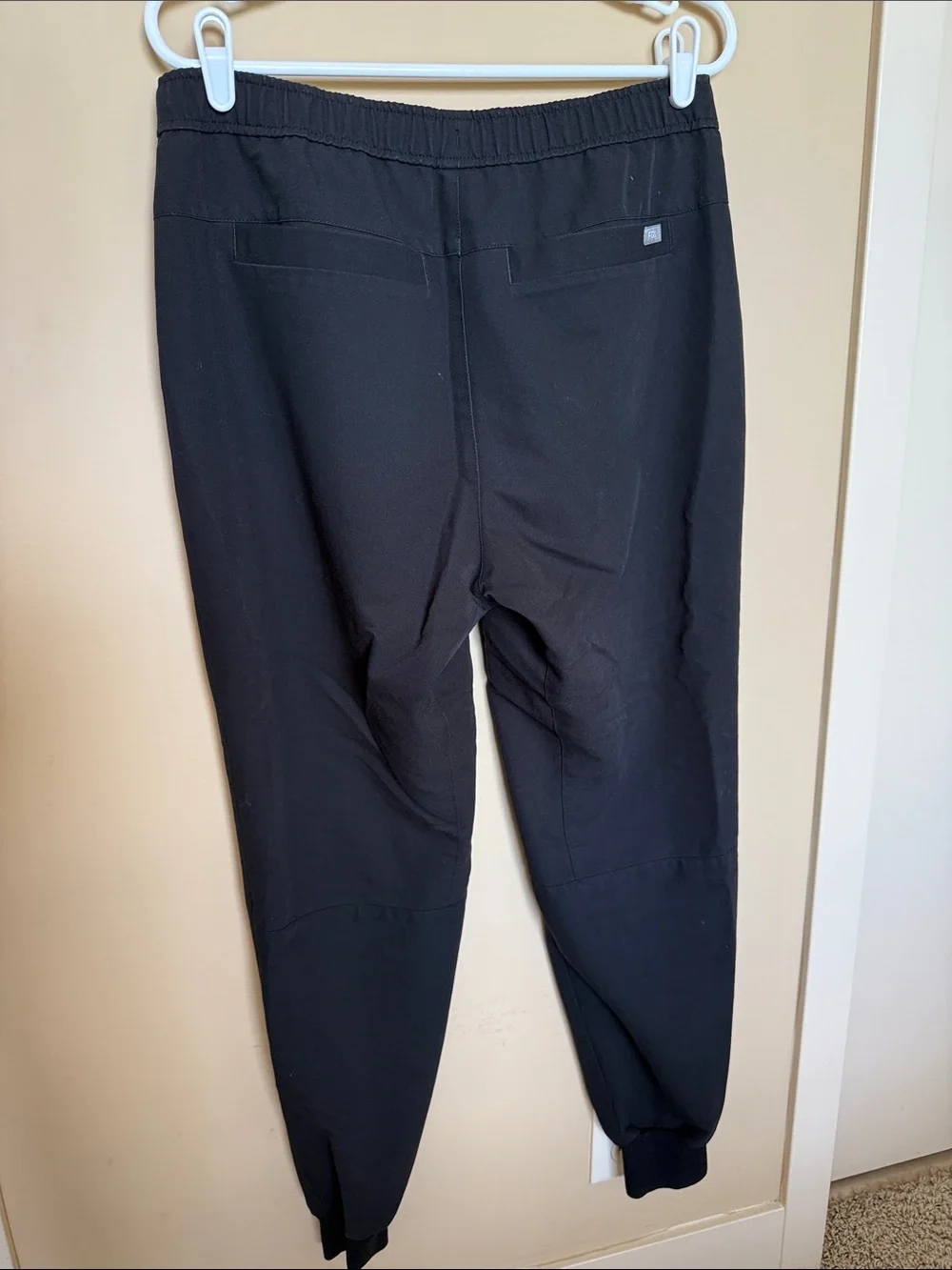 Figs Men's Black Joggers with White Drawstring